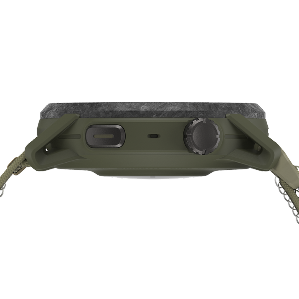 Side view of COROS | SATISFY APEX 4 (46mm) in Burnt Olive with Nylon Band
